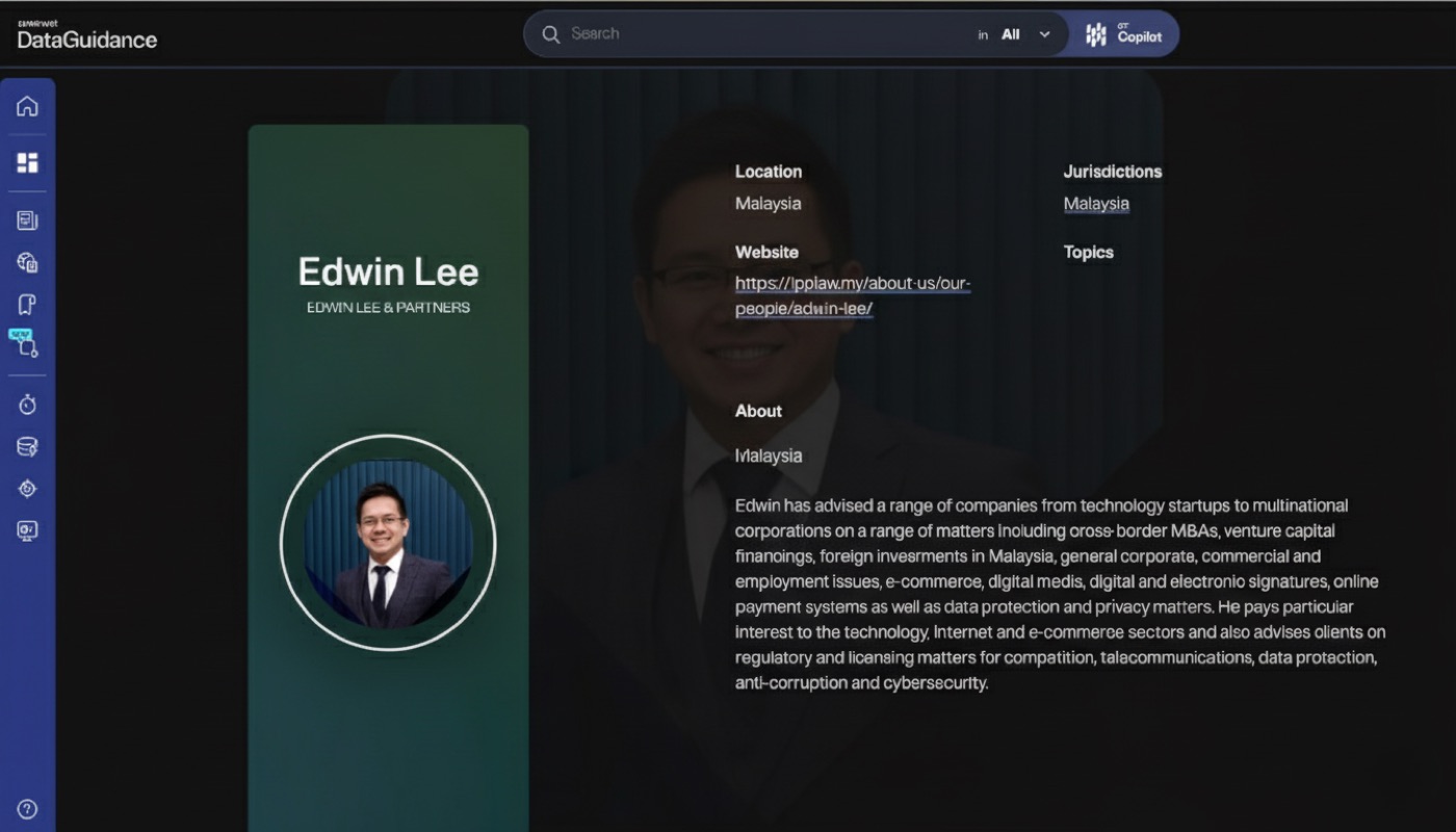 Edwin Lee's expert contributor profile on OneTrust DataGuidance